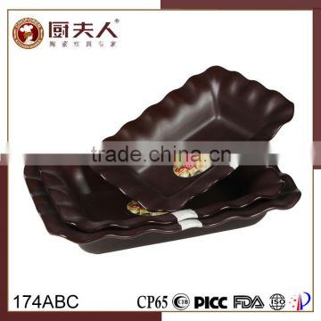 HEAT RESISTANCE CERAMIC RETANGULAR BAKING PLATE