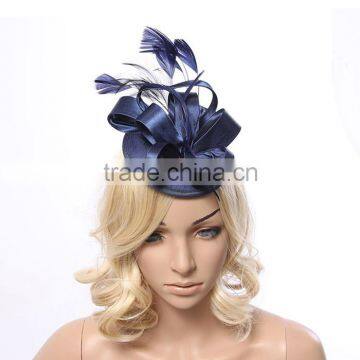 Fascinators Women Handmade Fascinating Large Flower Feather Sinamay Wedding Hats Party Hats