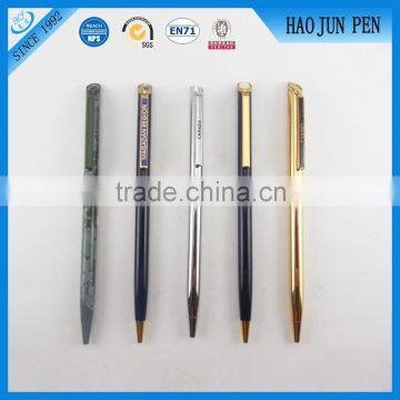 Promotion Multicolor Customer Gift Metal Ball Pen,Hotel Slim Metal Twist Pen With Logo