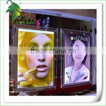 Popular crystal led light box with custom designs