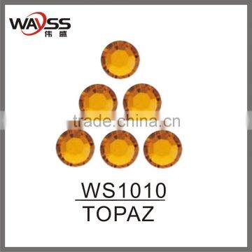 SS10 Topaz Loose Flat Back Rhinestones For Garment