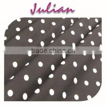 white dot on black polyester milk fiber Spandex print lycra fabrics