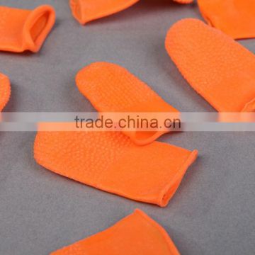 Orange anti-slip Finger cot / anti-skid finger cot