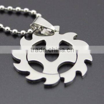 Customized shape two-in-one stainless steel hot wheel pendant