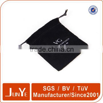 Black velvet drawstring pouch bag wholesale                        
                                                Quality Choice