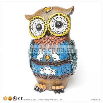 Money Boxes Wholesale Owl Decoration Resin Animal Figurines