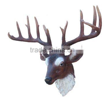 China Factory Wholesale wall mounted resin artificial deer head Christmas wall decoration                        
                                                Quality Choice