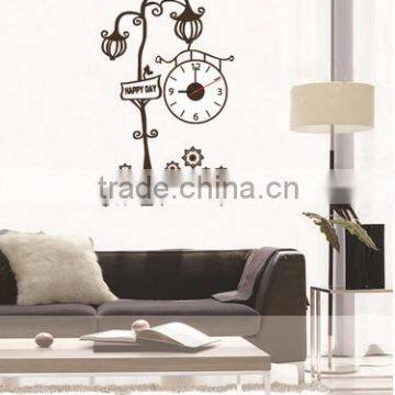 ML-Q016 High Quality Flower Lamp DIY Wall Sticker Clock