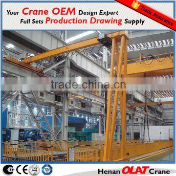 Design drawing supply BMH Model Single beam semi gantry crane