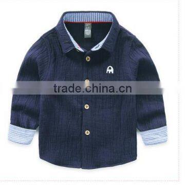 Custom made different types100% cotton fashion designer kids shirts boys
