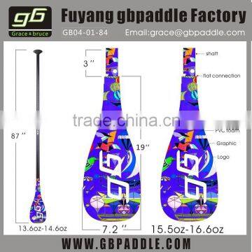 adjustable sup paddle wakeboard with surface treatment