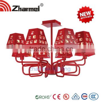 Red chandelier Modern Crystal Ceiling Lamp,ceiling light