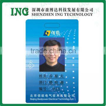 Attendance time of Employees photo ID card