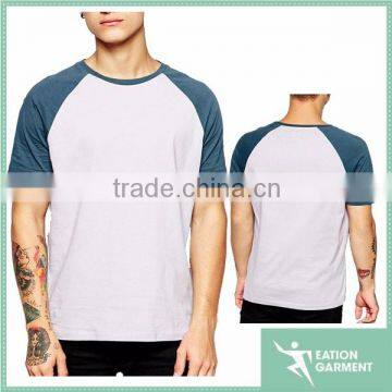 Raglan short sleeve white t shirts manufacturers China plain t shirt for men