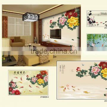 Tv Background Wall Deocr Wallpaper Murals photo-3