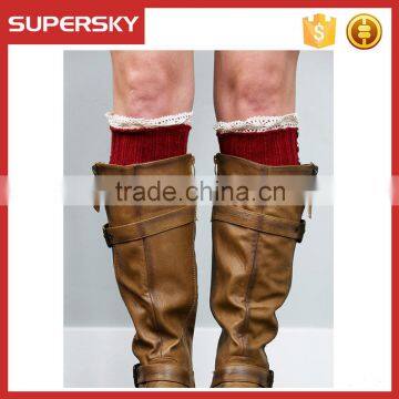 A-20 Lace Knit Boot Cuff Socks Knitting Lace Boot Cuff Lace Crochet Boot Cuffs photo-2