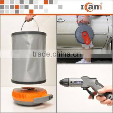 portable high pressure car washer with 15L folding bucket and 6m hose