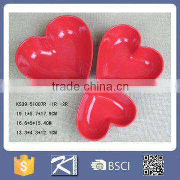 Kinsheng Hotsale Ceramic Heart-shaped Bowls