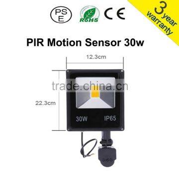 30w PIR Led Floodlight CE ROHS 3 years warranty