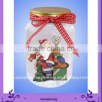 jar christmas snow globe for decoration
