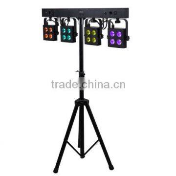 China Supply 16*4-in-1 RGBW DMX LED 4Par Light with Footswitch