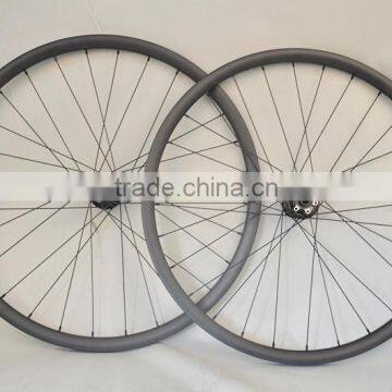 DENGFU 2014 New 35mm hooklesse wide rims carbon 26ER MTB wheelset