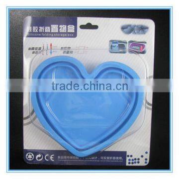 funny shaped collapsible FDA grade silicone cosmetic storage box