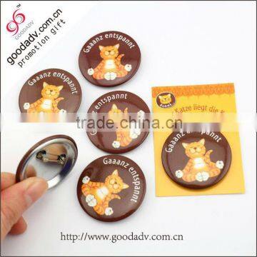 2015 new products cheap promotional gift tin pin badges