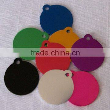 Metal colorful round pet name tag