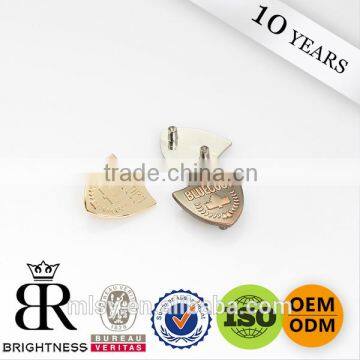 China supplier brand logo metal tag custom metal logo labels for handbags