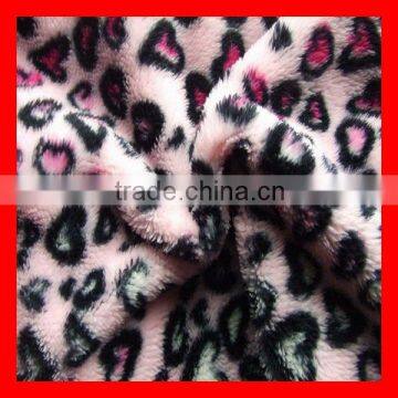 Poly Printed Leopard Coral Fleece