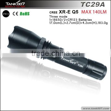 One hand easy operation Led rechargeable flashlight TANK007 TC29A