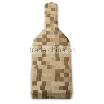 bottle shape wood end grain cutting boards wholesale