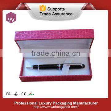 Rectangle Shape Paper With Plastic Packaging Gift Box For Pen With Design Logo