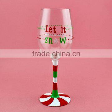 High Quality Champang Wine Glass With Painting Hot Sale photo-5