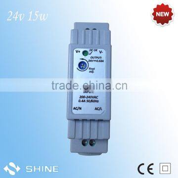 15w mini din rail power supply/ transformer/ driver with CE RoHS