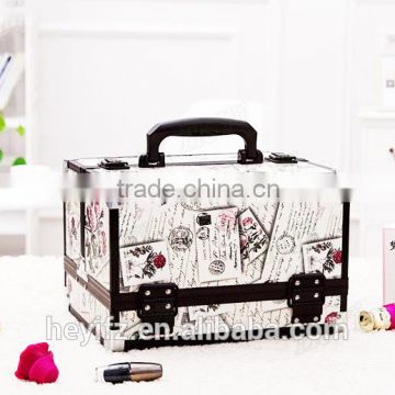 Hot Selling Aluminium Printed Vintage Makeup Box Cosmetic Case