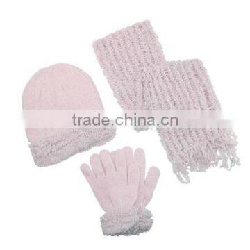 Womens Hat Gloves and Scarf Winter Set photo-3