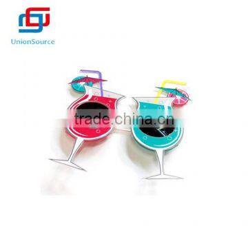 Colorful Wine Glass Shaped Sunglasses For Party