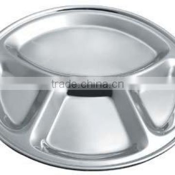 Stainless Steel 4 Compartment Tray / Mess Tray