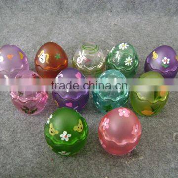 Egg-shaped glass candle holder ,can be separated,good for home decor