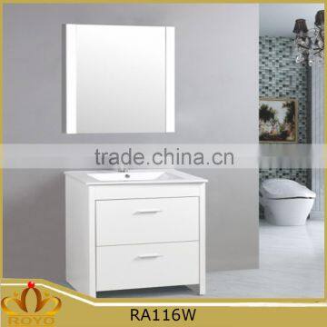 Cheap Modern MDF Carcase Material Waterproof Mirrored Basin Bathroom Vanity Cabinet RA116