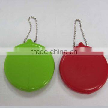 HEYU PVC oval coin purse with keyring