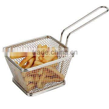 Mini Net Stainless Steel Fryer Serving Food Presentation Basket