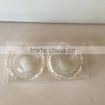 S2 GLASS CANDLE HOLDER USED BY PVC PACKAGE