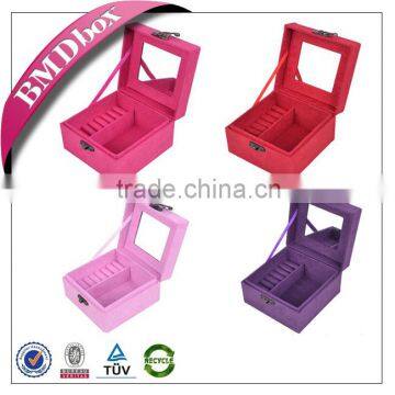 square shape faux suede earring boxes for sale