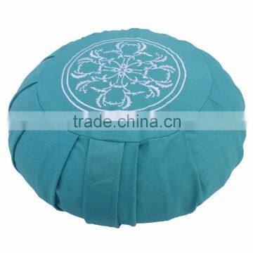 38x15cm Pleated Zafu embroidered meditation Cushion for meditation/ Yoga