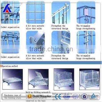 warehouse rack heavy duty mesh box wire cage metal bin storage cage-3 factory supplier