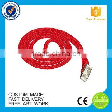 Cheap simple red woven Lanyard With no Logo