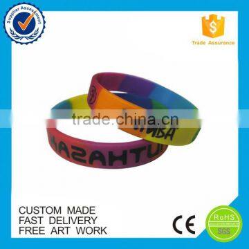 China manufacturer custom mixed color silicone wristbands